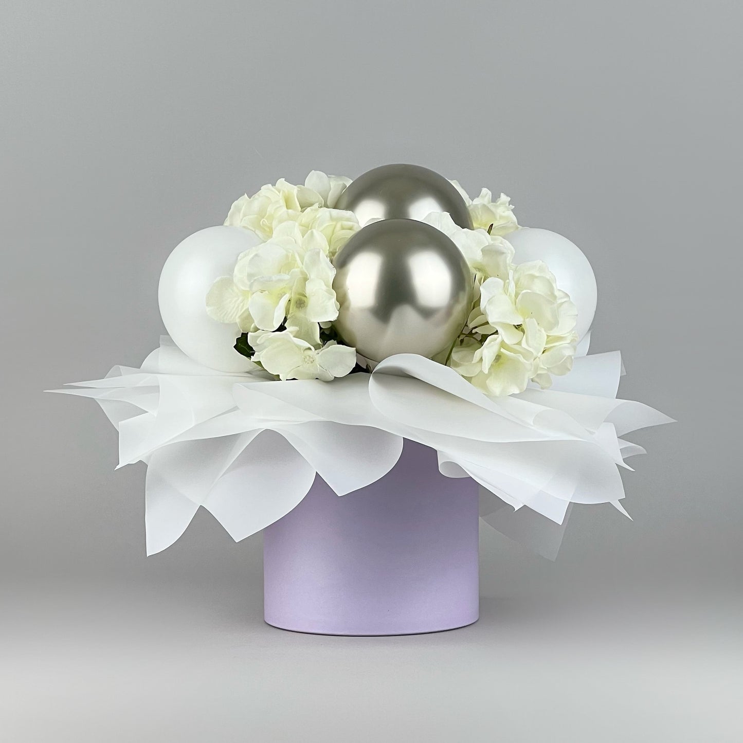 Round Flower Box 6" x 7" | 15 × 17 cm Lavender (1 pc)