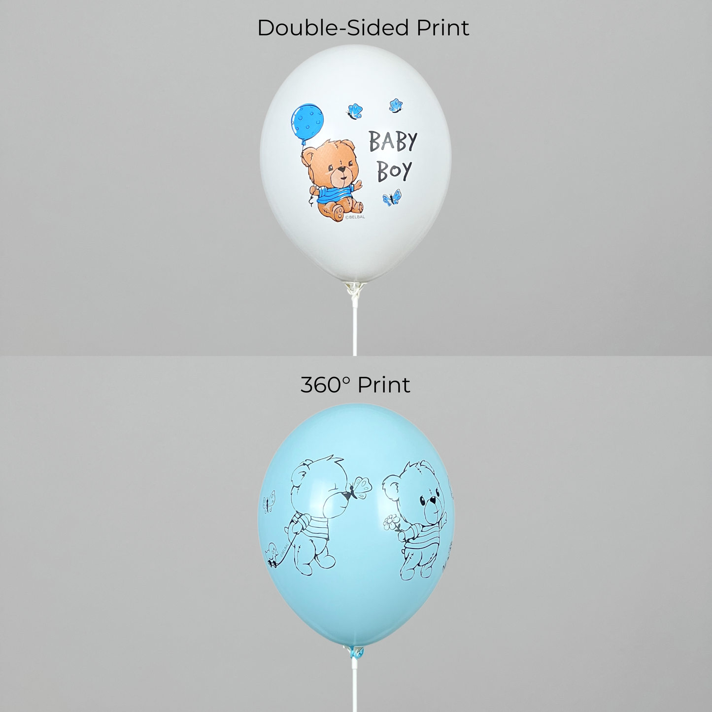 Print 103 Belbal 12” | “Baby Boy on White and Blue” - Assorted (1 pc)