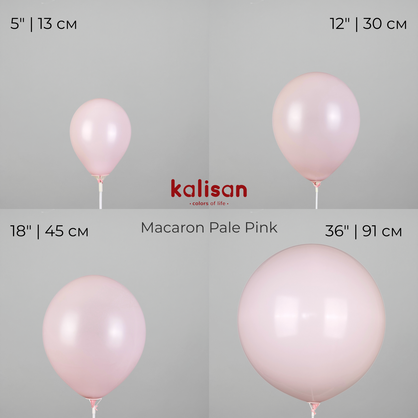 Kalisan 5" | Macaron 04 Pale Pink (100 pcs)