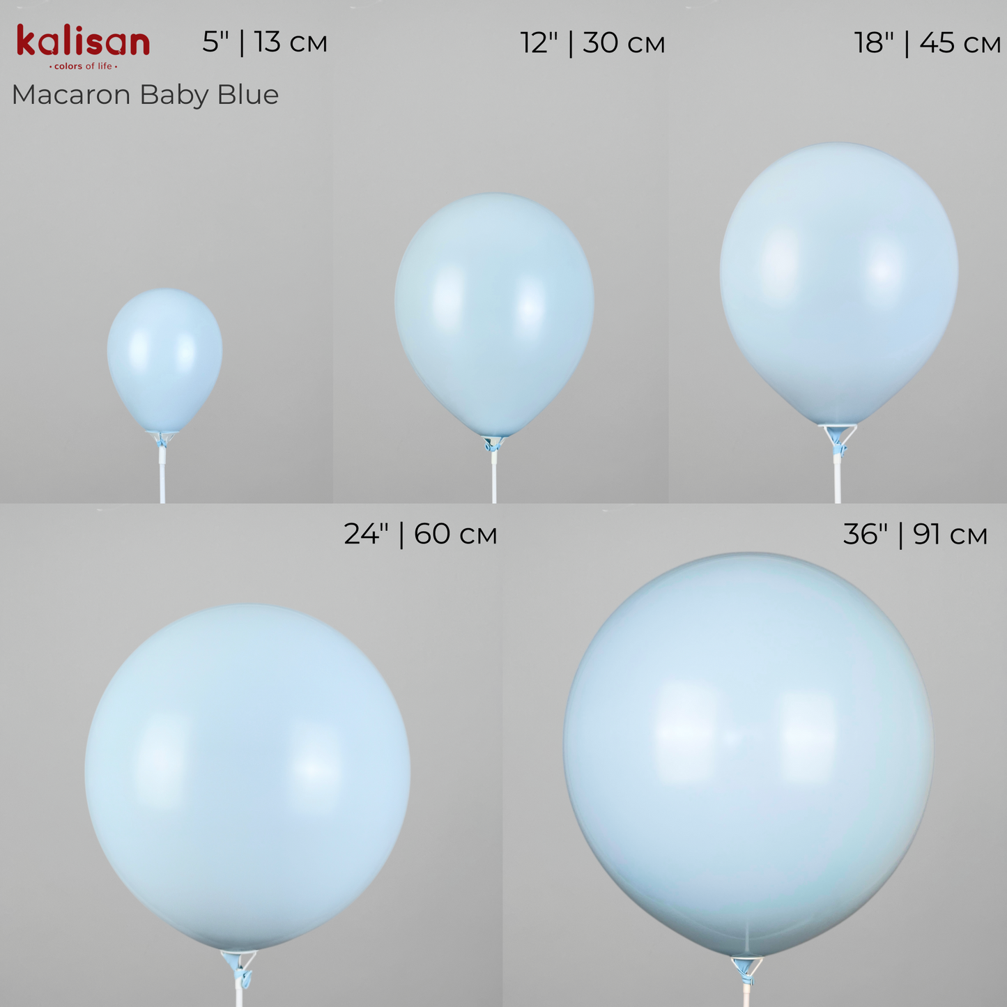 Kalisan 5" | Macaron 02 Baby Blue (100 pcs)