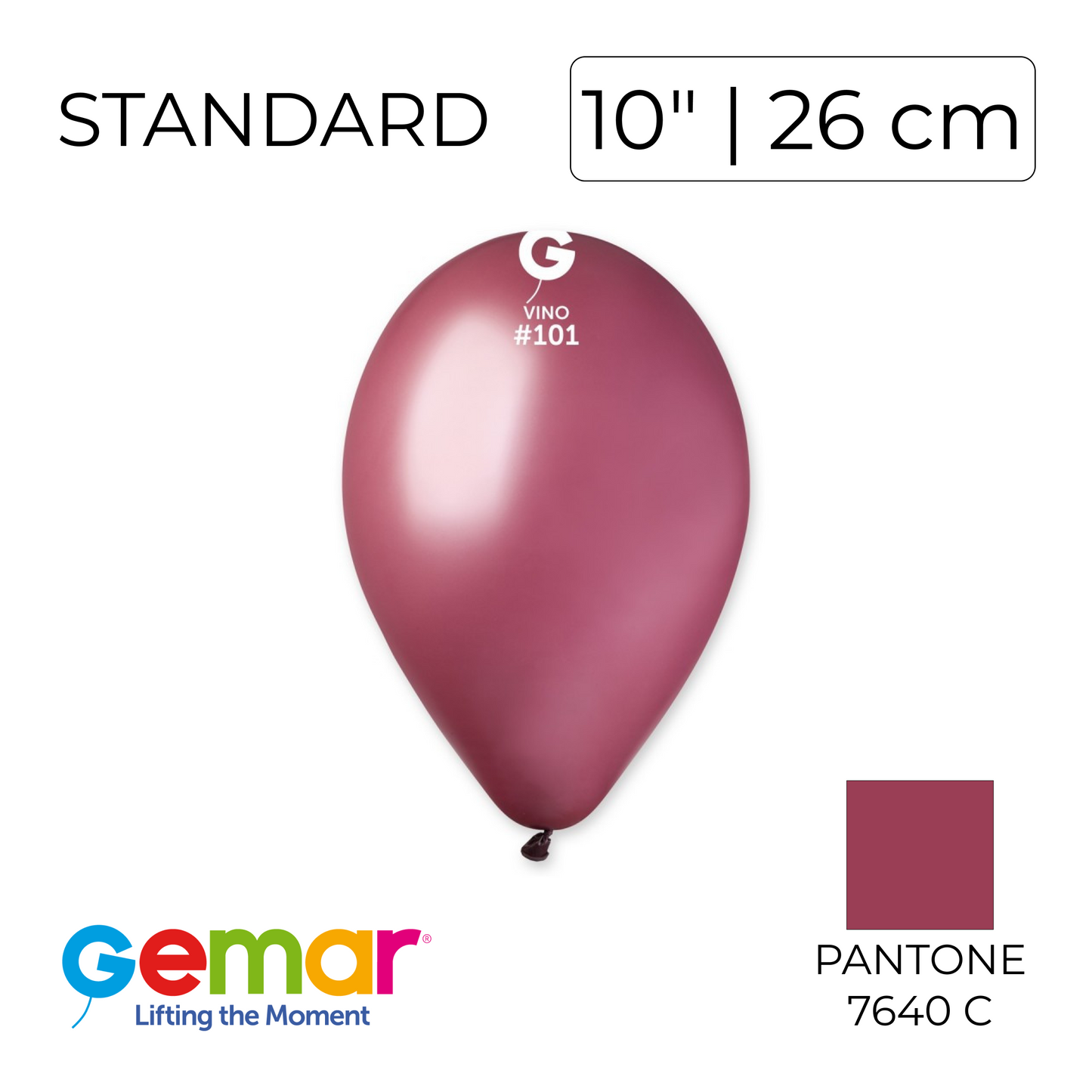 Gemar 10" | Standard 101 Vino (100 pcs)