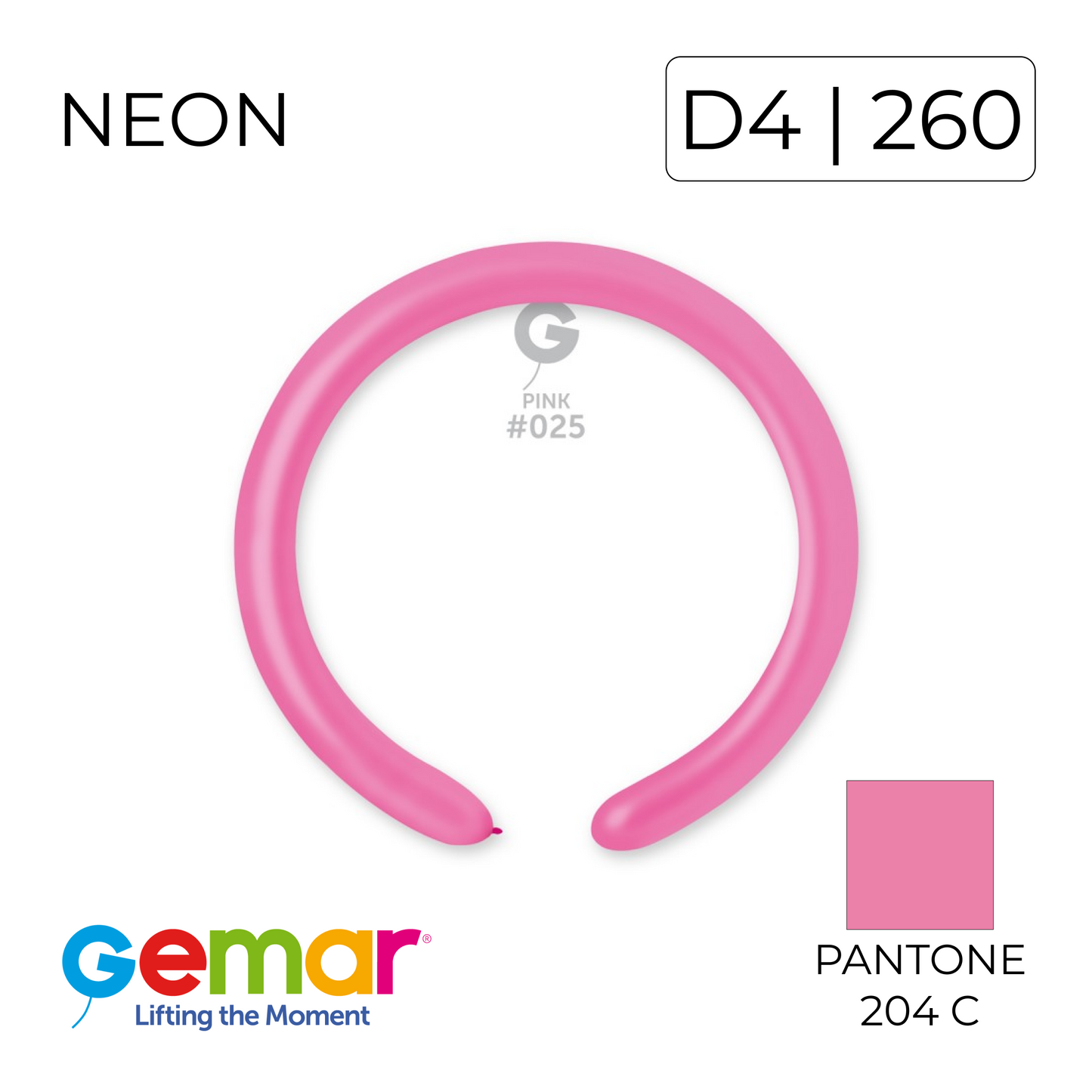 Gemar 260 | Neon 025 Pink (100 pcs)