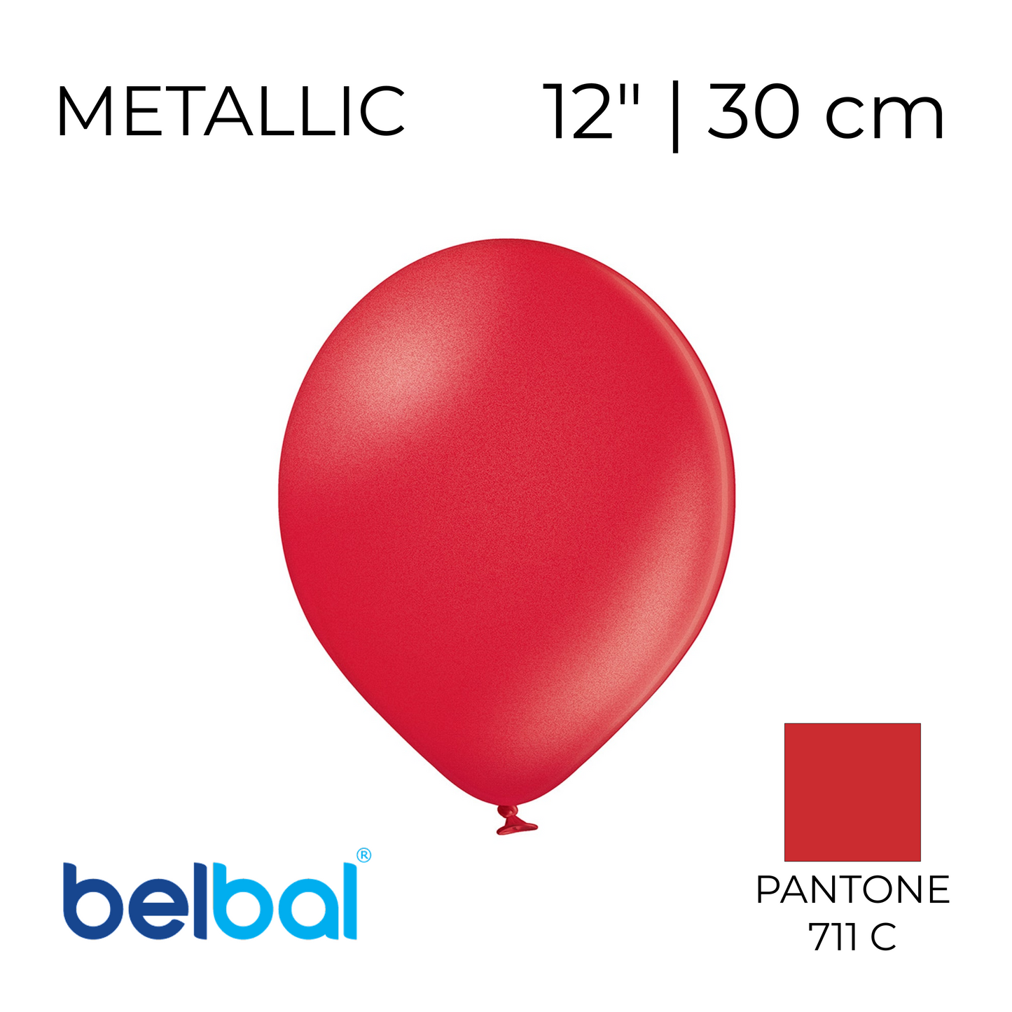 Belbal 12” | Metallic 080 Cherry Red (50 pcs)