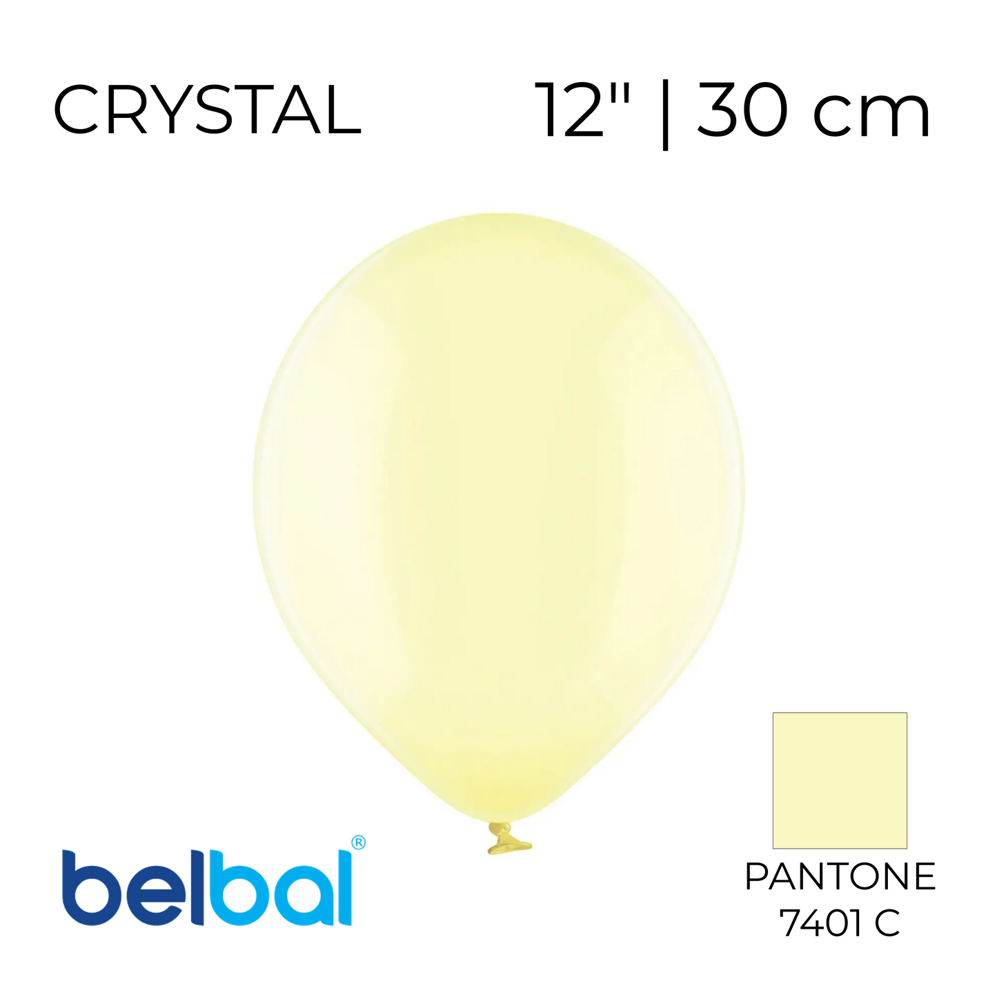Belbal 12” | Crystal 046 Yellow (50 pcs)