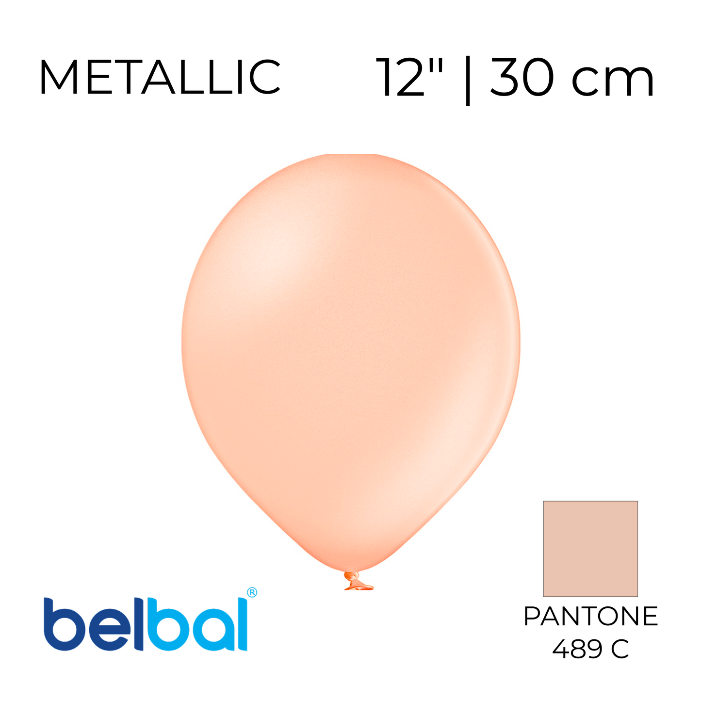 Belbal 12” | Metallic 075 Peach (50 pcs)