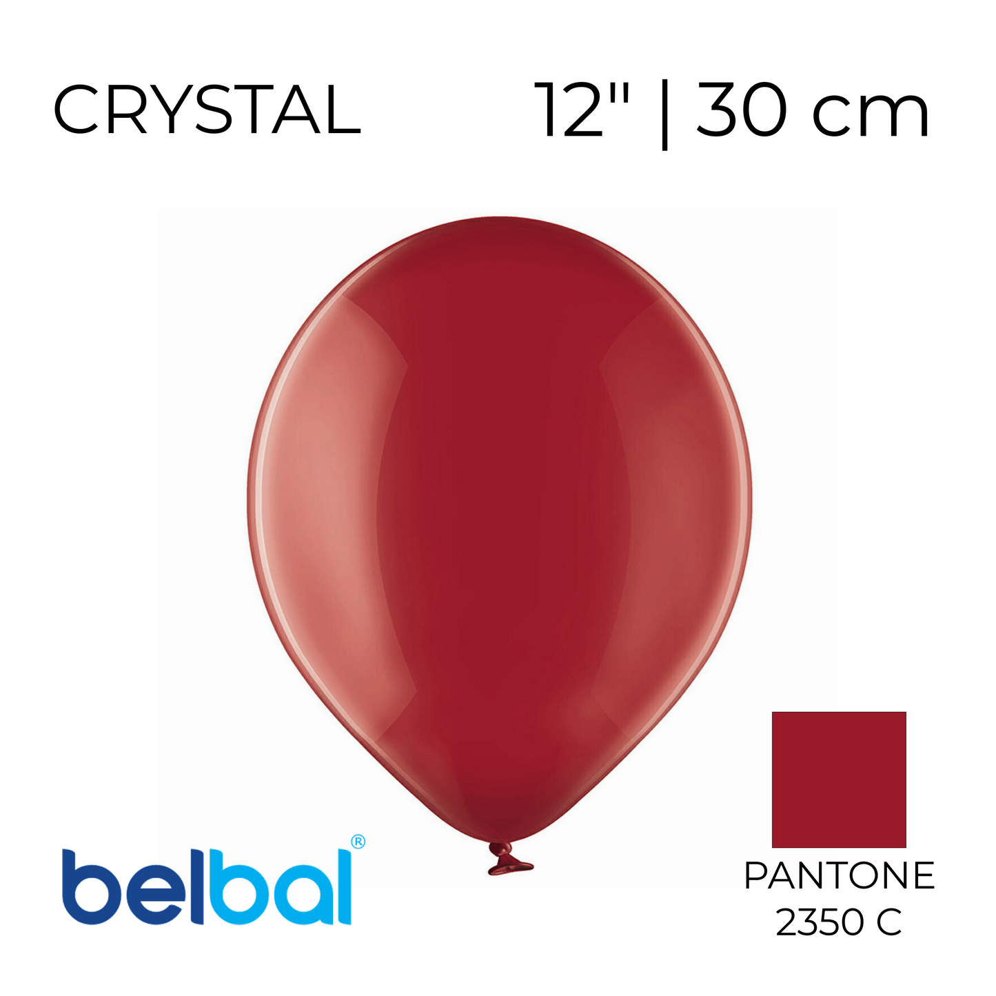 Belbal 12” | Crystal 024 Burgundy (50 pcs)