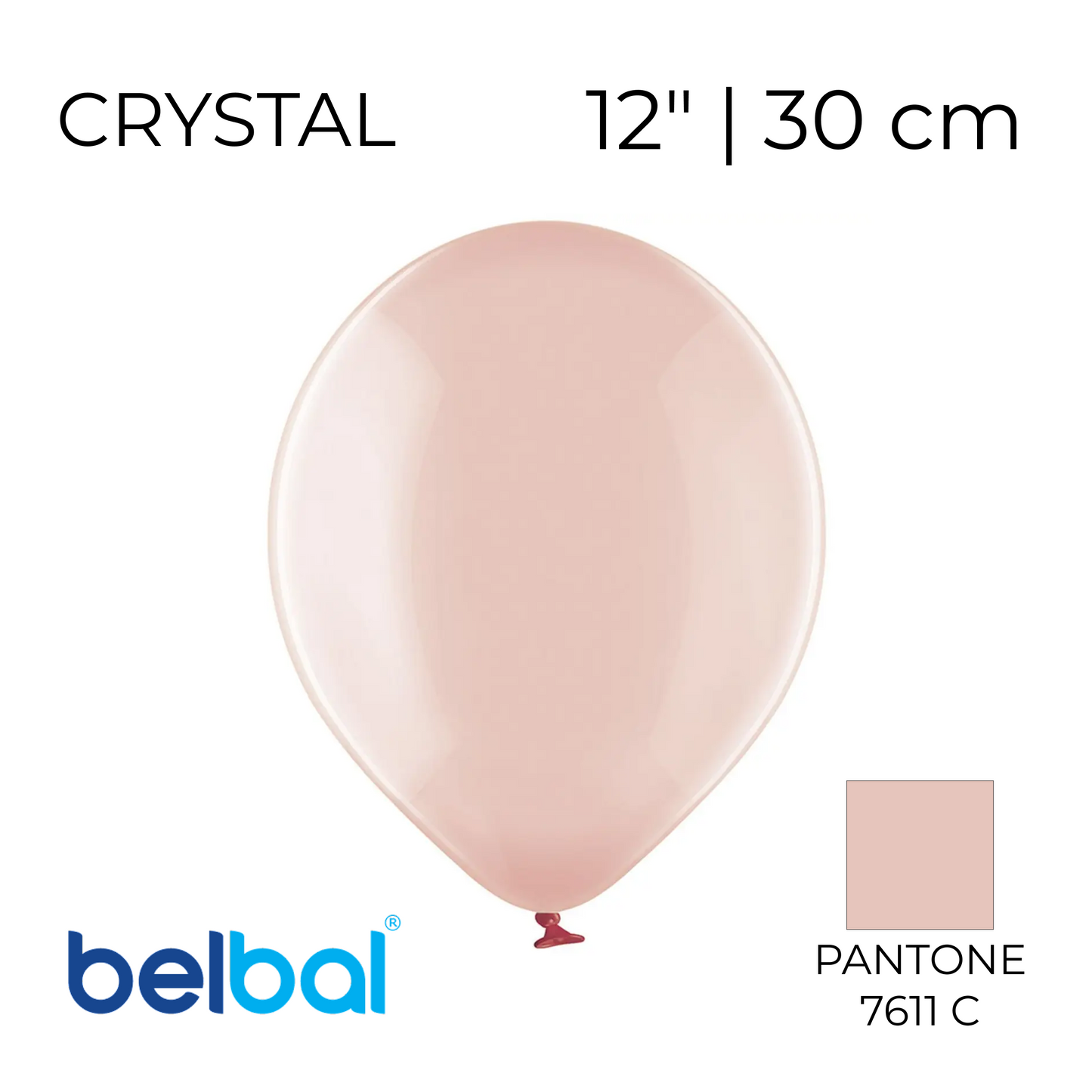Belbal 12” | Crystal 041 Red (50 pcs)