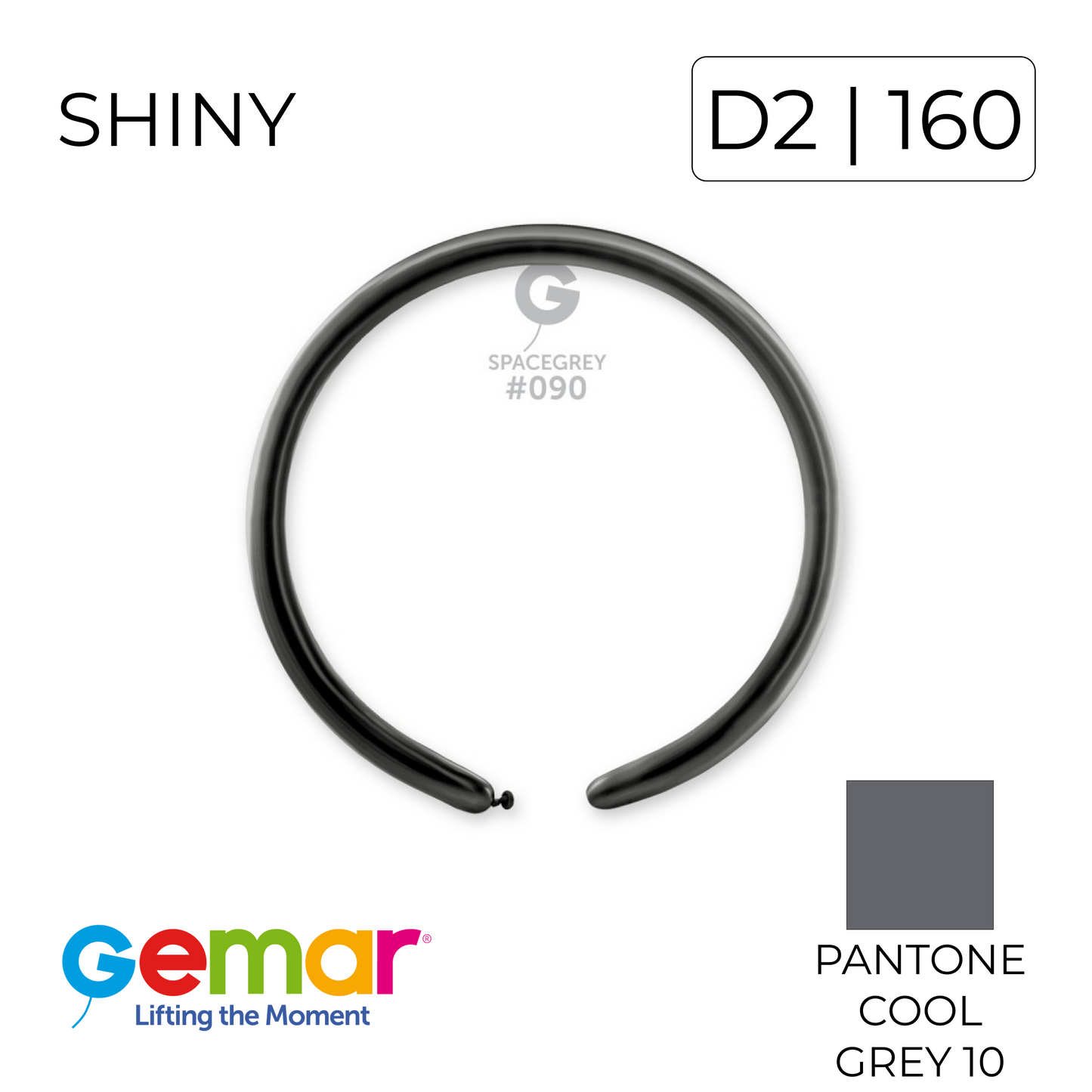 Gemar 160 | Shiny 090 Space Grey (100 pcs)