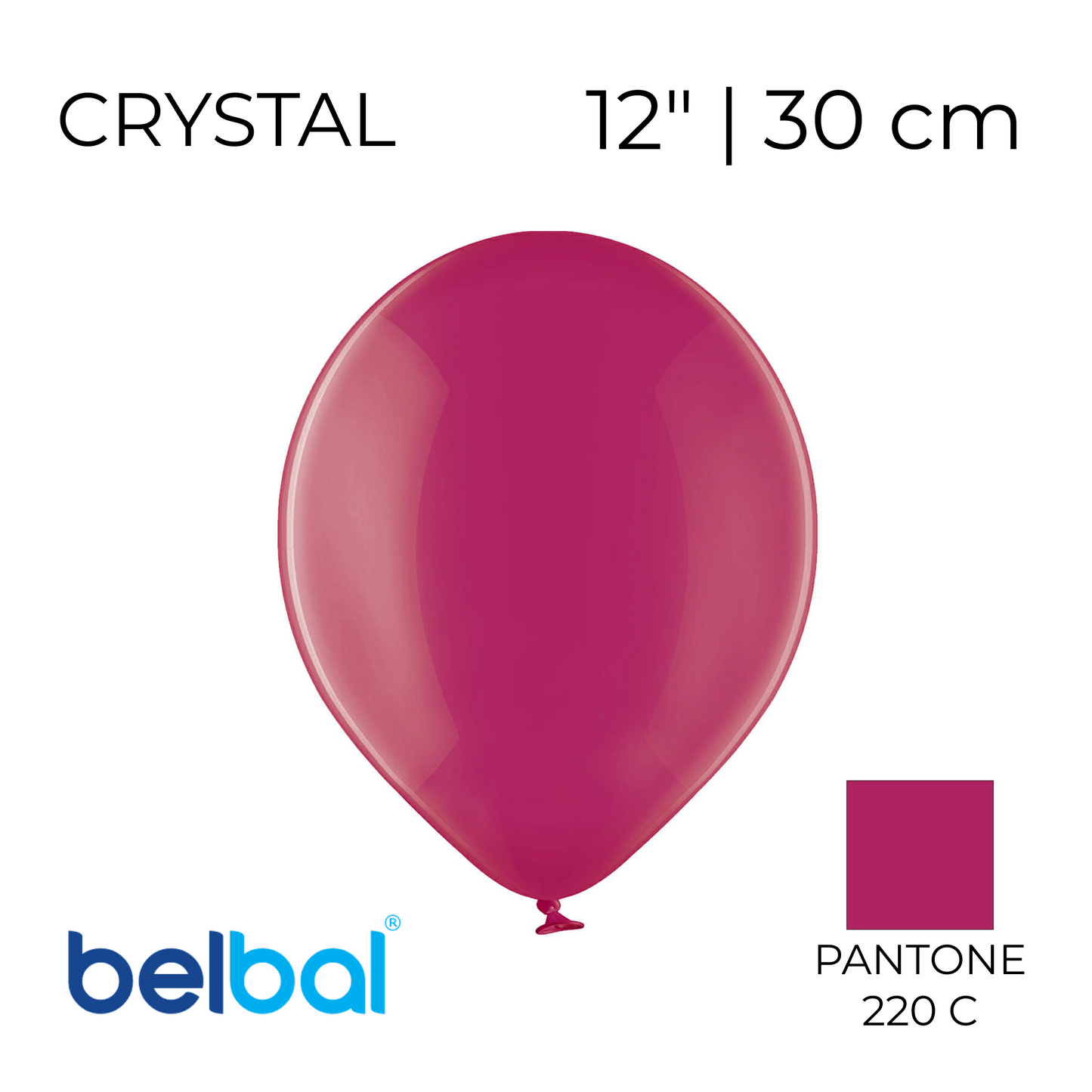 Belbal 12” | Crystal 034 Fuchsia (50 pcs)