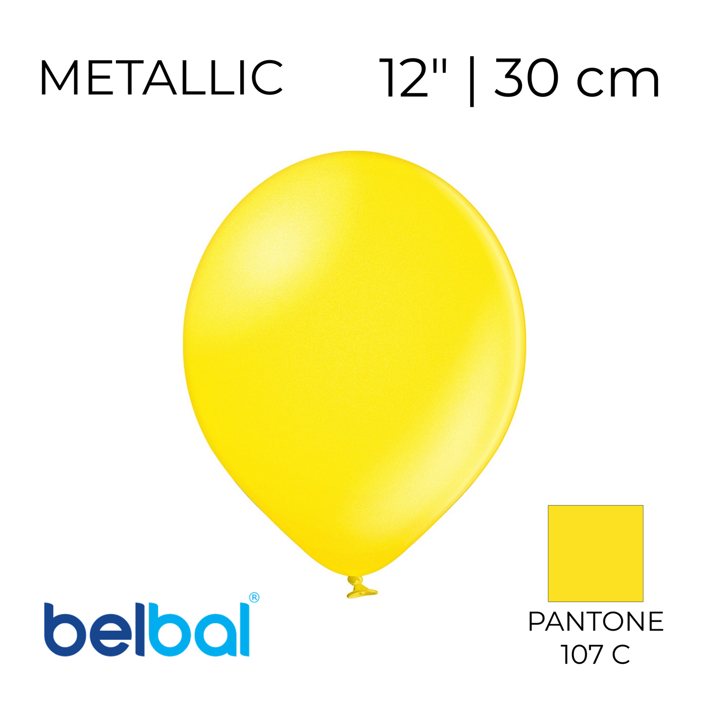 Belbal 12” | Metallic 082 Citrus Yellow (50 pcs)