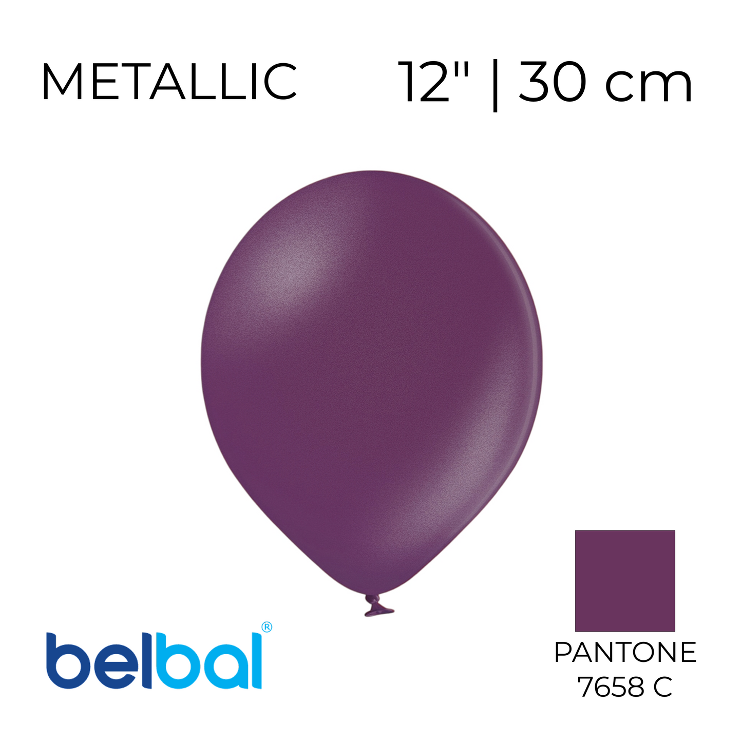Belbal 12” | Metallic 087 Plum (50 pcs)