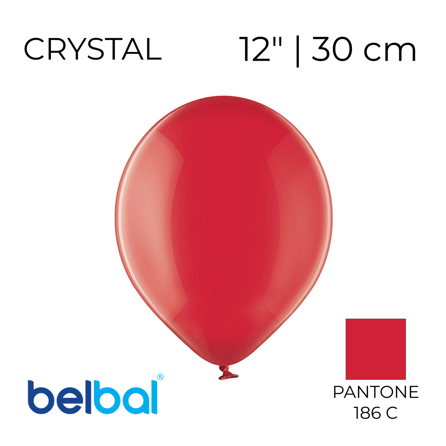Belbal 12” | Crystal 131 Royal Red (50 pcs)