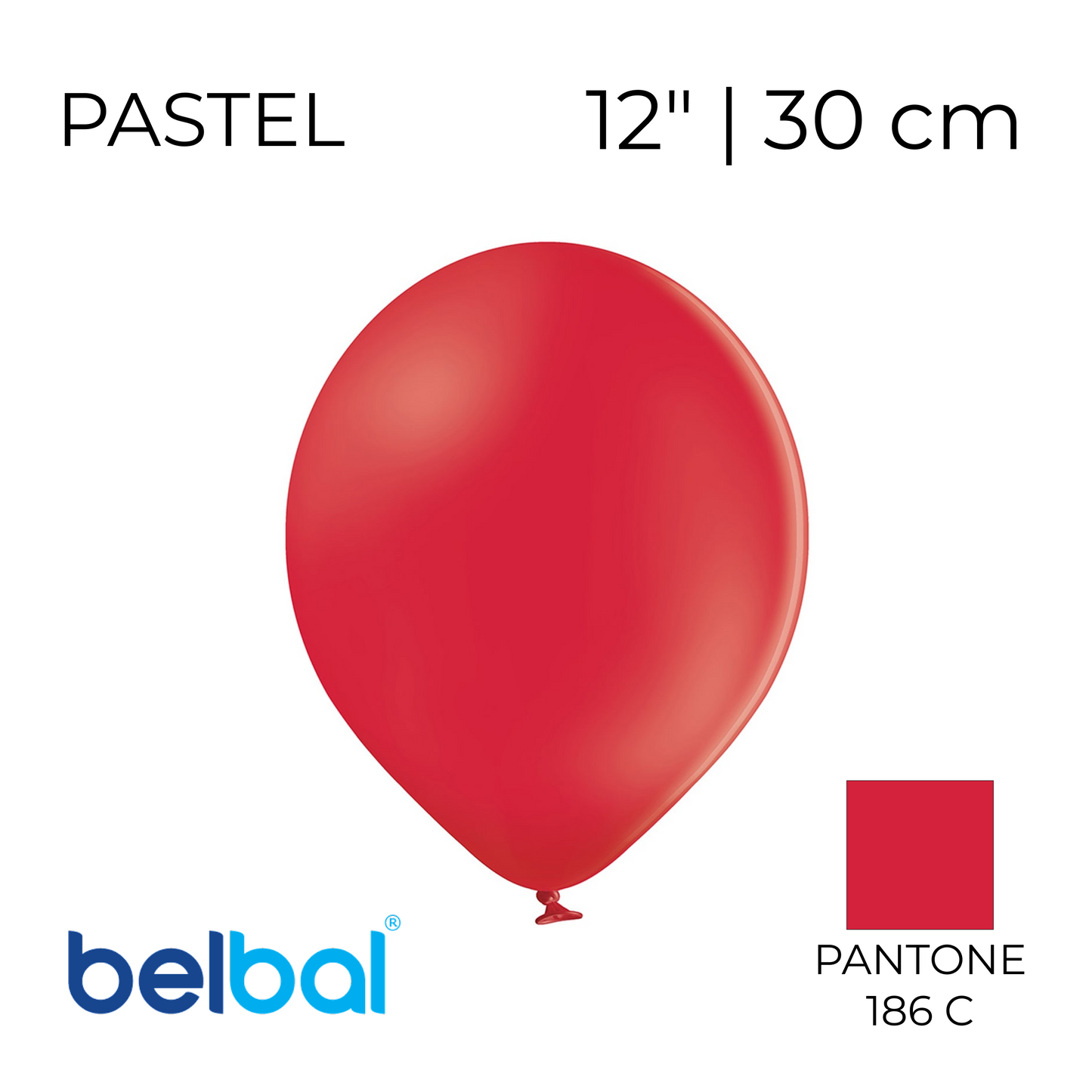 Belbal 12” | Pastel 001 Red (50 pcs)