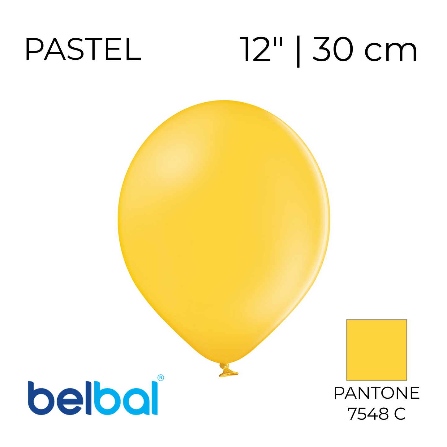 Belbal 12” | Pastel 117 Bright Yellow (50 pcs)