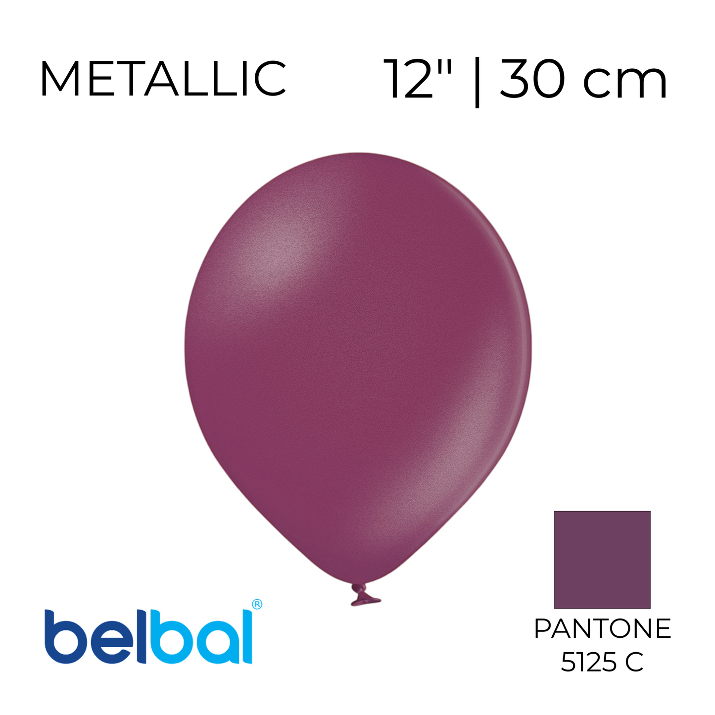 Belbal 12” | Metallic 147 Burgundy (50 pcs)
