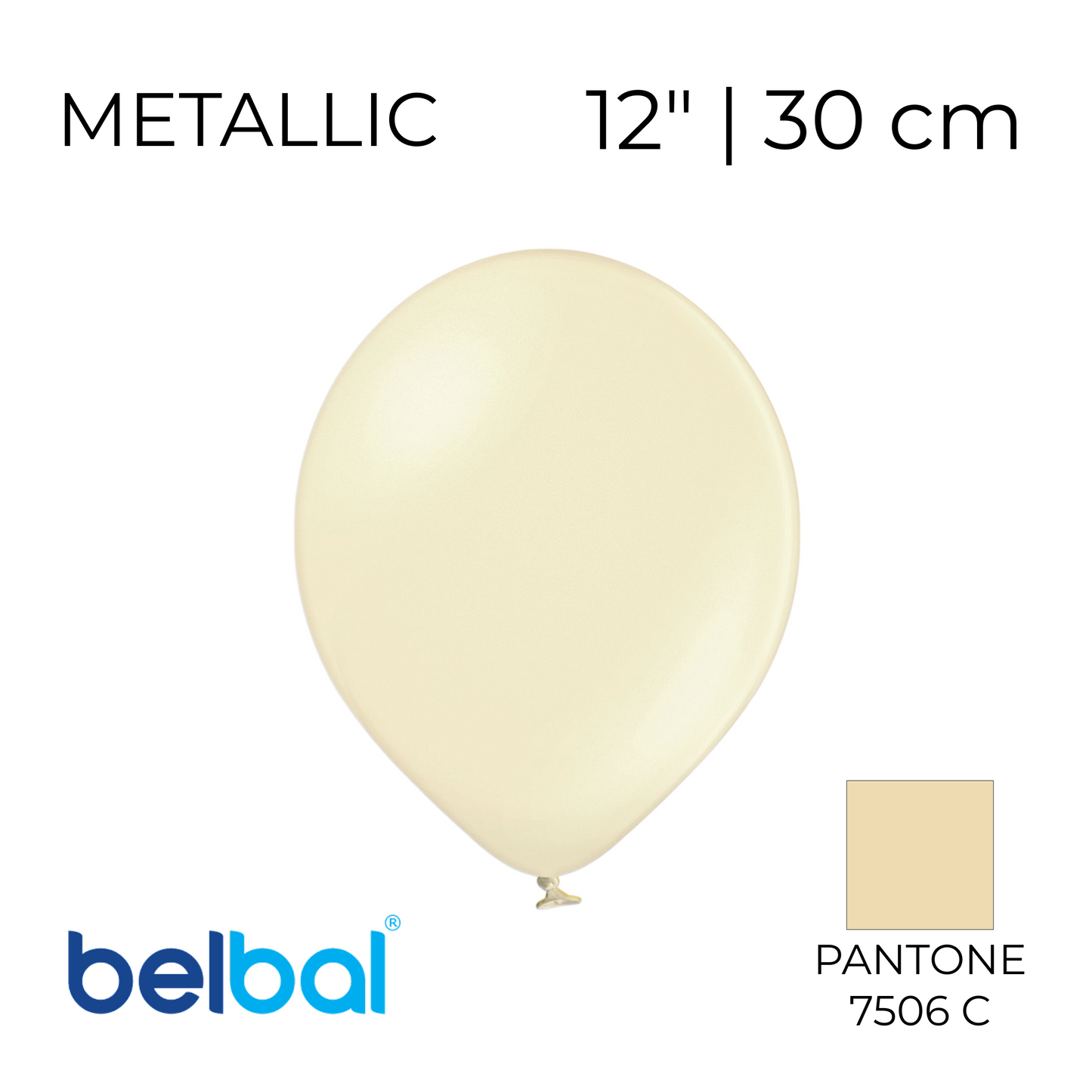 Belbal 12” | Metallic 077 Vanilia (50 pcs)