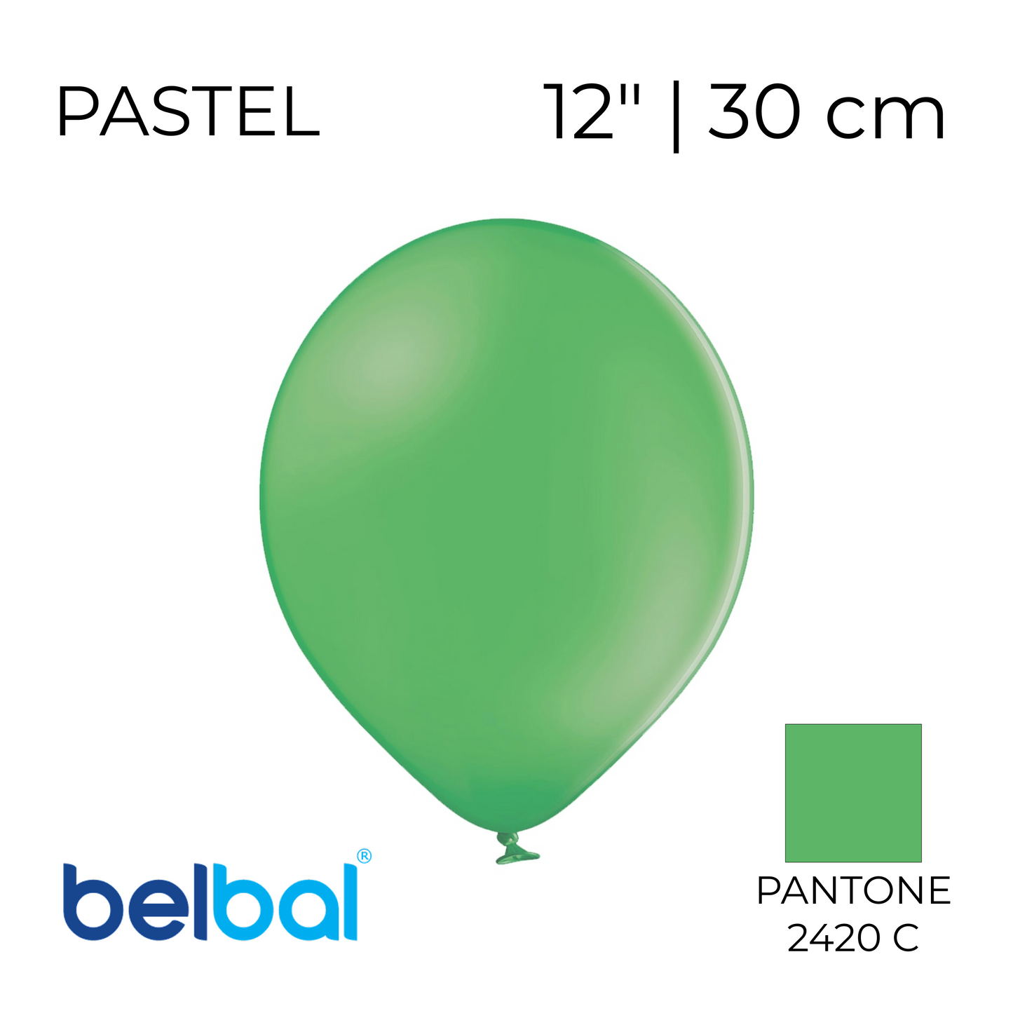 Belbal 12” | Pastel 135 Bright Green (50 pcs)