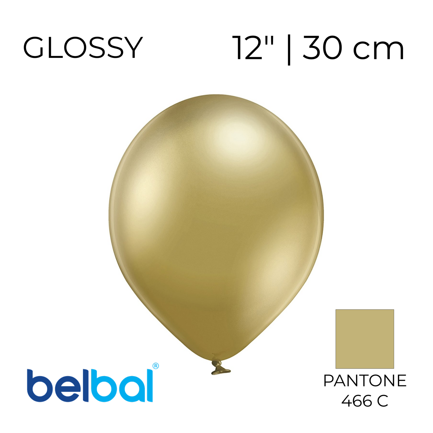 Belbal 12” | Glossy 600 Gold (25 pcs)