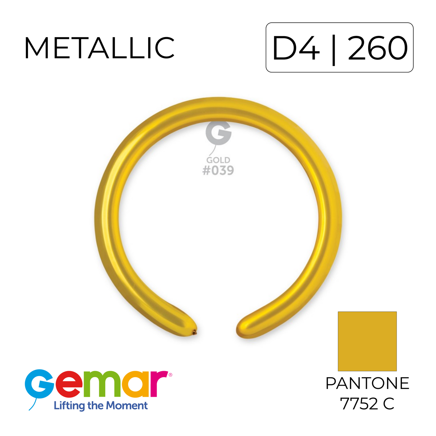 Gemar 260 | Metallic 039 Gold (100 pcs)