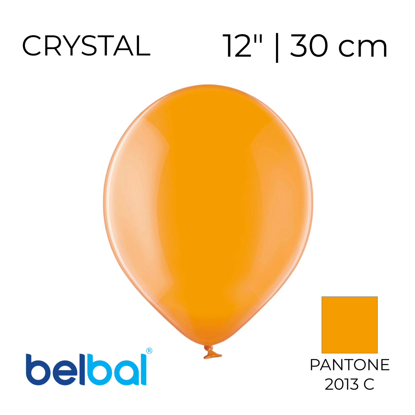 Belbal 12” | Crystal 037 Orange (50 pcs)
