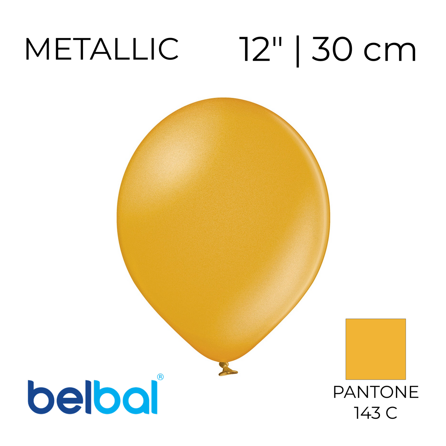 Belbal 12” | Metallic 060 Gold (50 pcs)