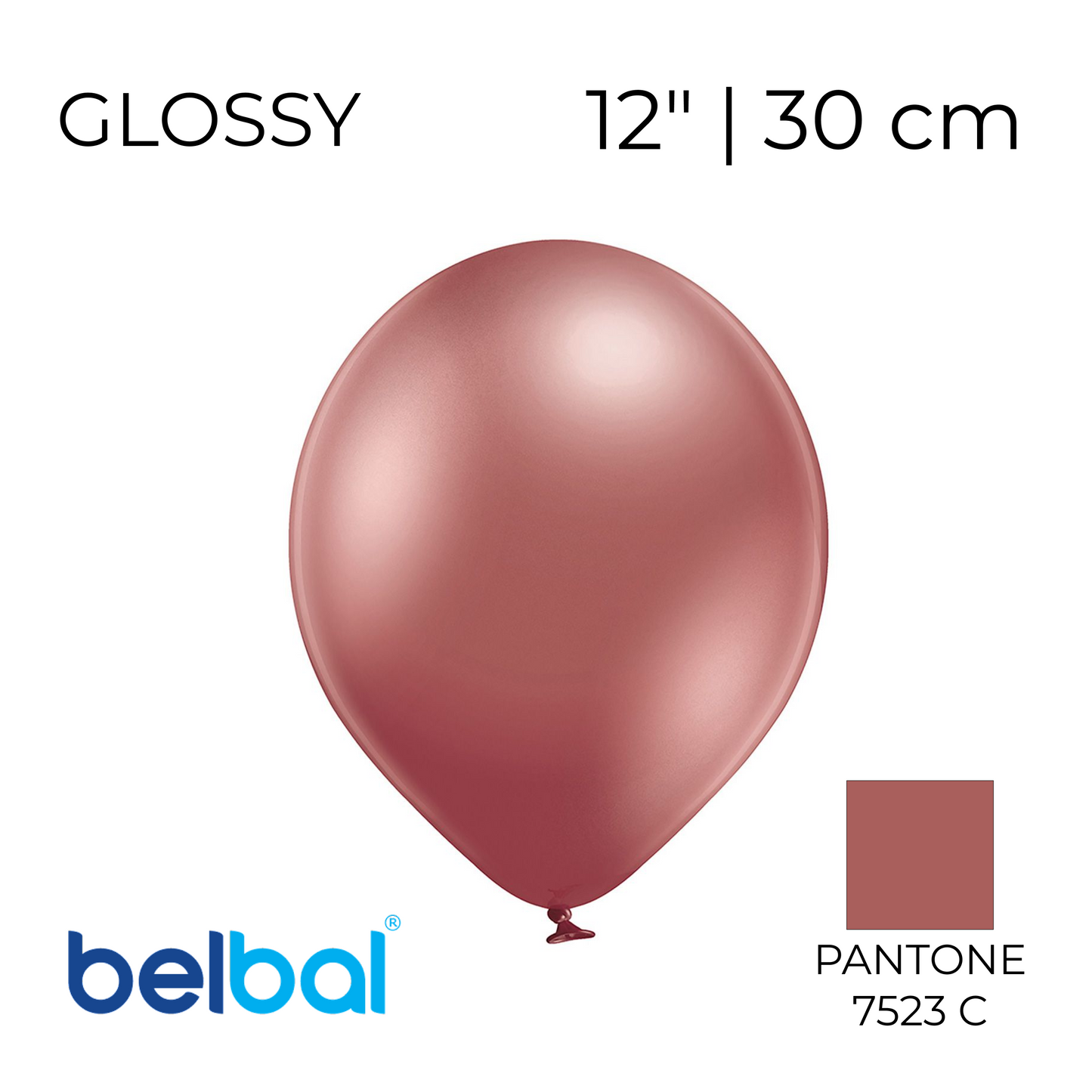 Belbal 12” | Glossy 606 Rose Gold (25 pcs)