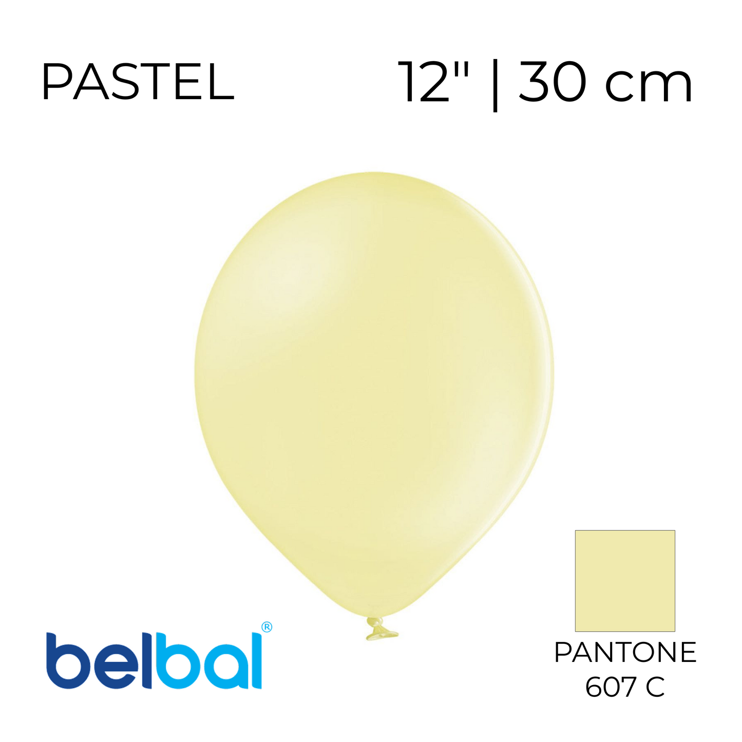 Belbal 12” | Pastel 450 Lemon (50 pcs)