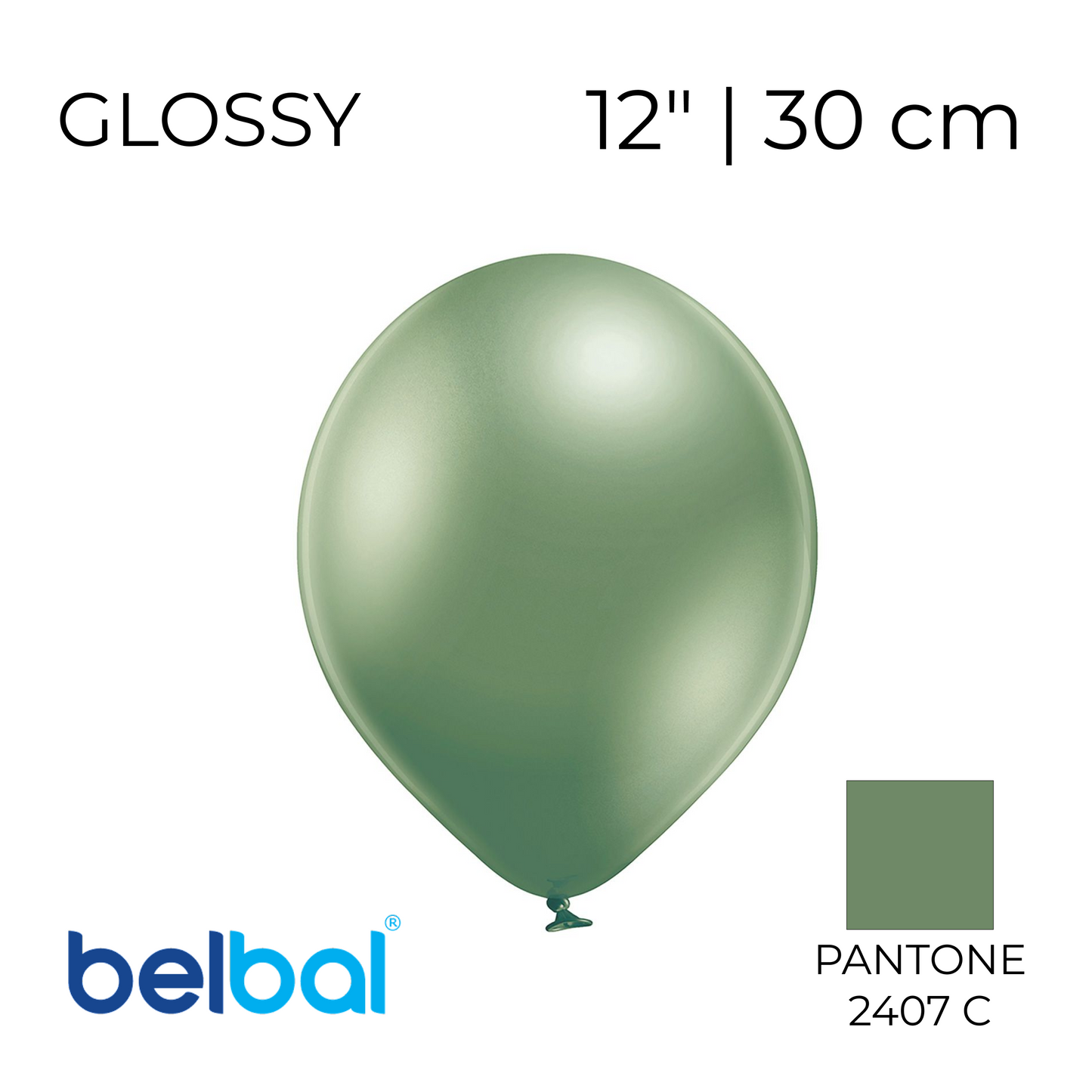 Belbal 12” | Glossy 608 Lime Green (25 pcs)