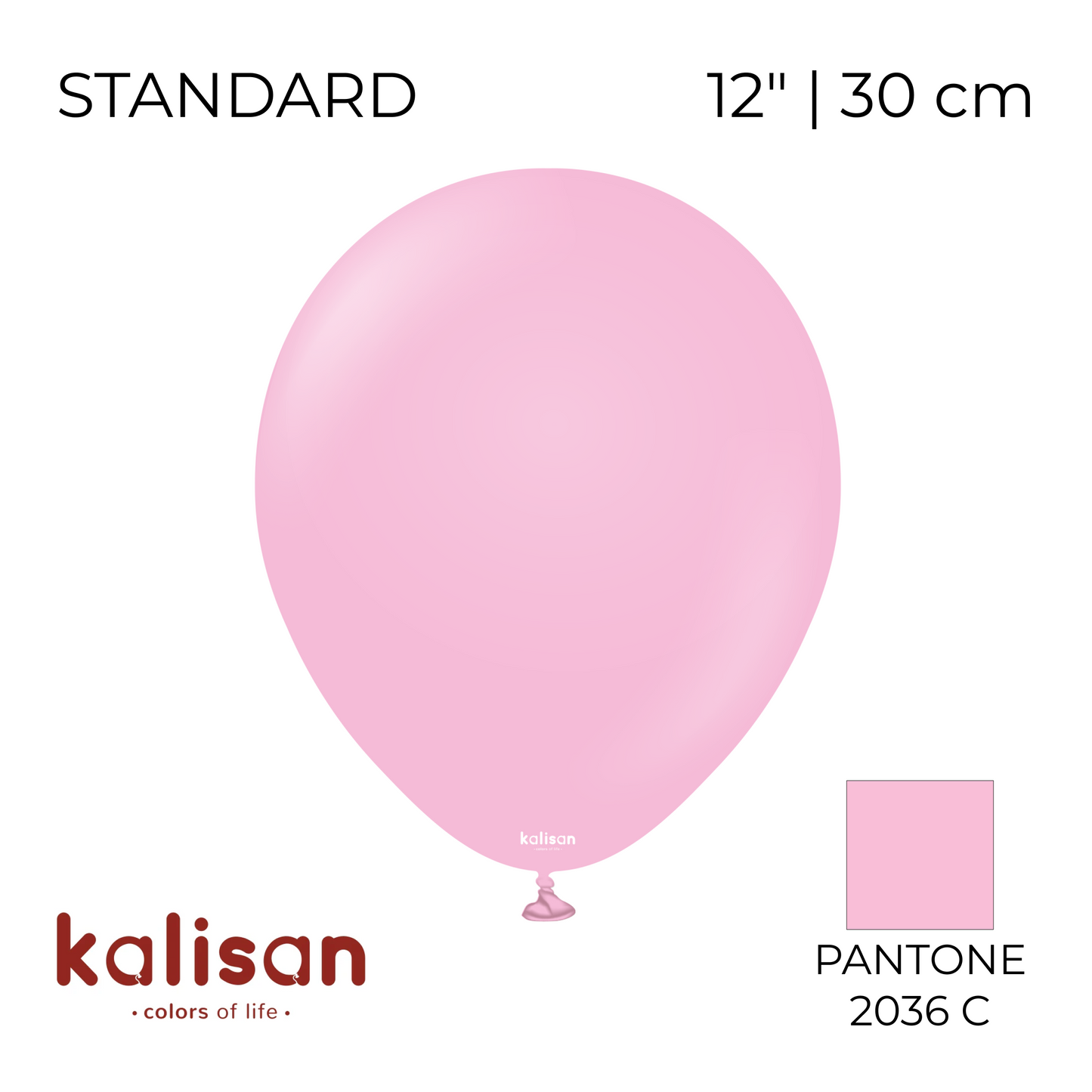 Kalisan 12" | Standard 30 Candy Pink (100 pcs)