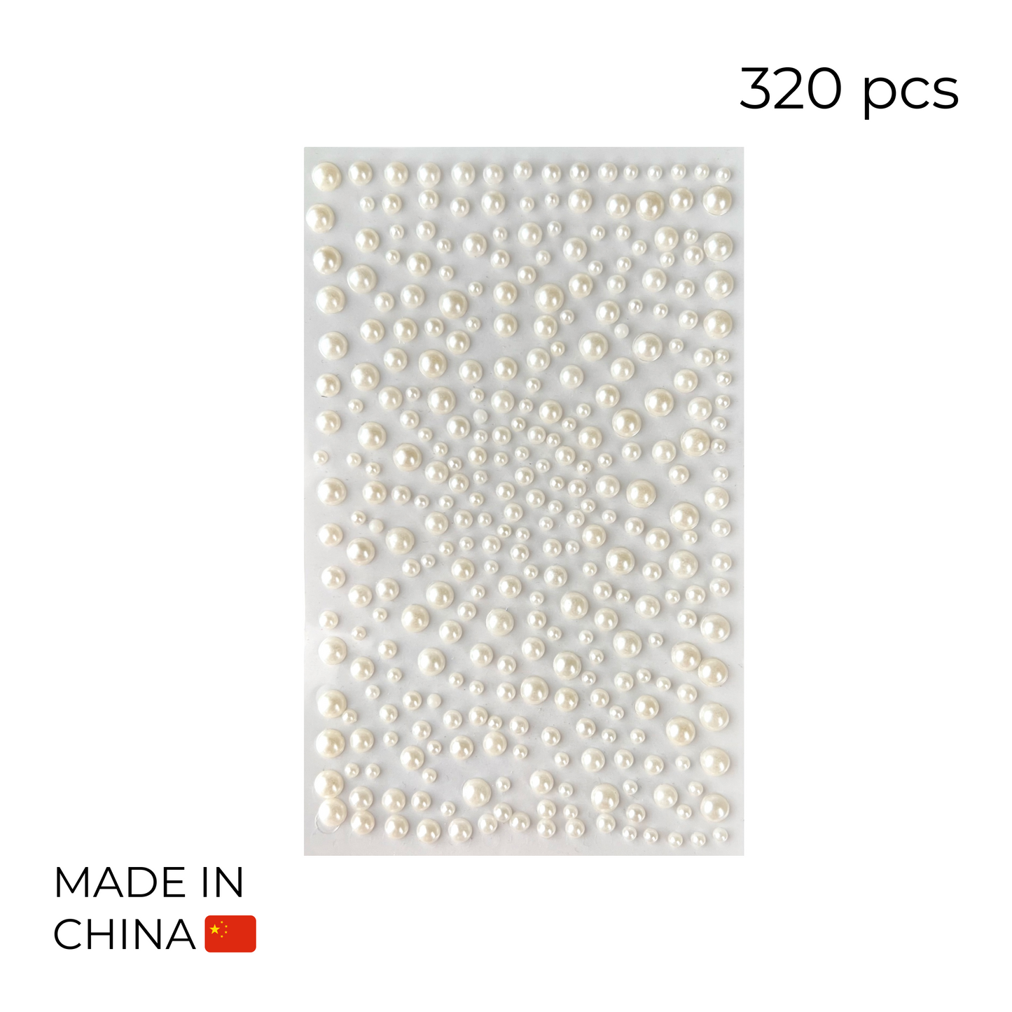 Self-adhesive Flat Back Pearls - Champagne (320 pcs)