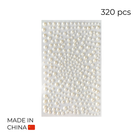 Self-adhesive Flat Back Pearls - Champagne (320 pcs)