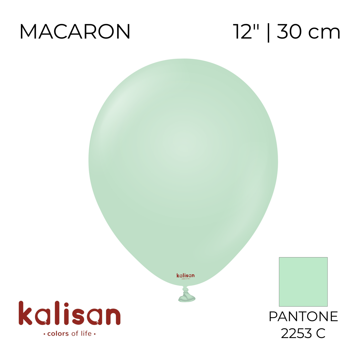 Kalisan 12" | Macaron 11 Green (100 pcs)