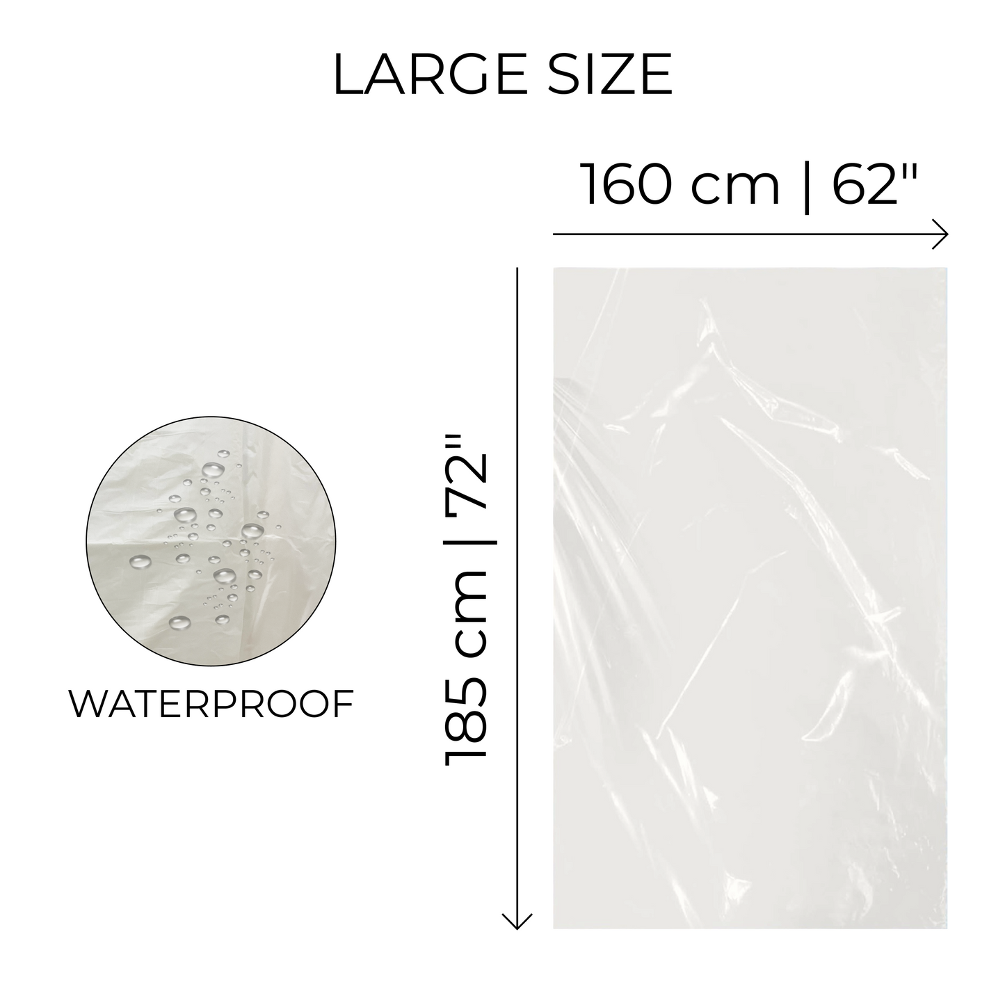Balloon Transport Bags for 40 Inflated Balloons and Surprise Boxes - Clear (50 pcs)