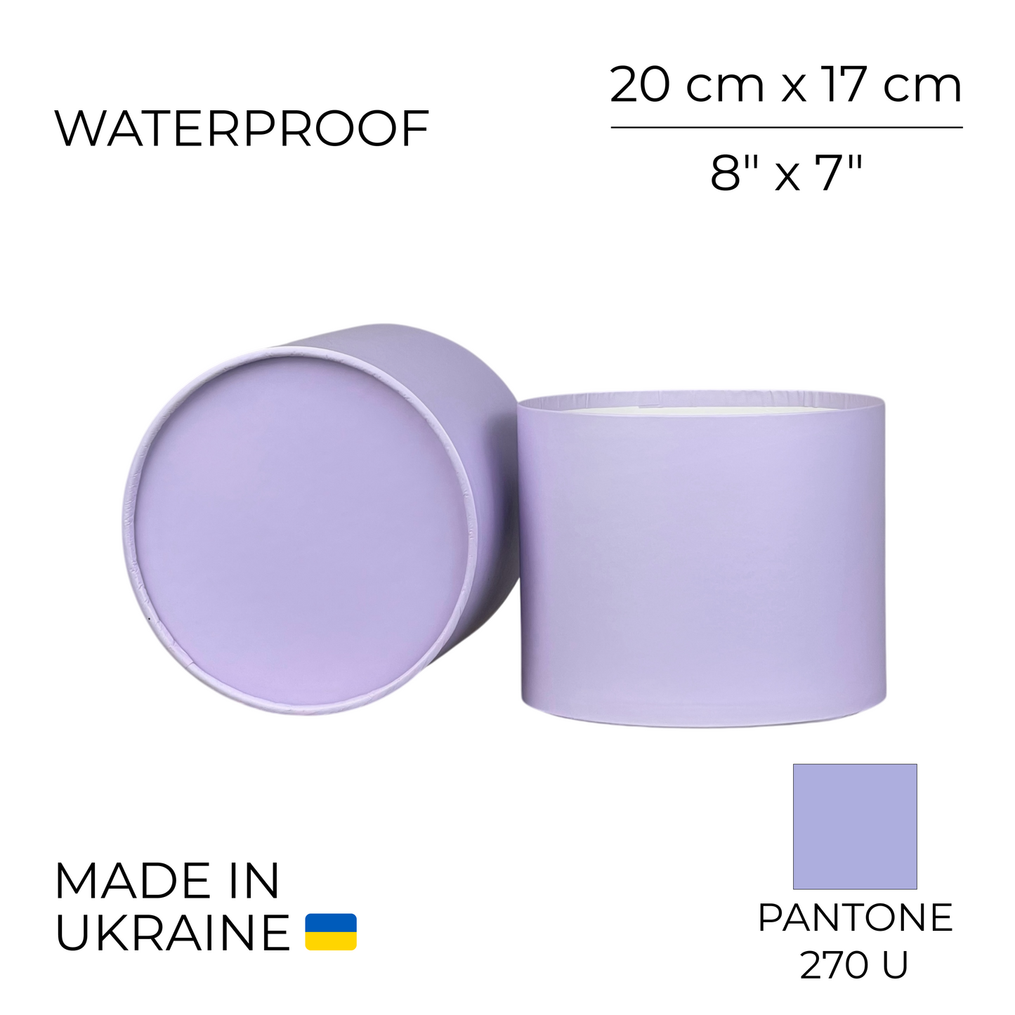 Round Flower Box 8" x 7" | 20 × 17 cm Lavender (1 pc)