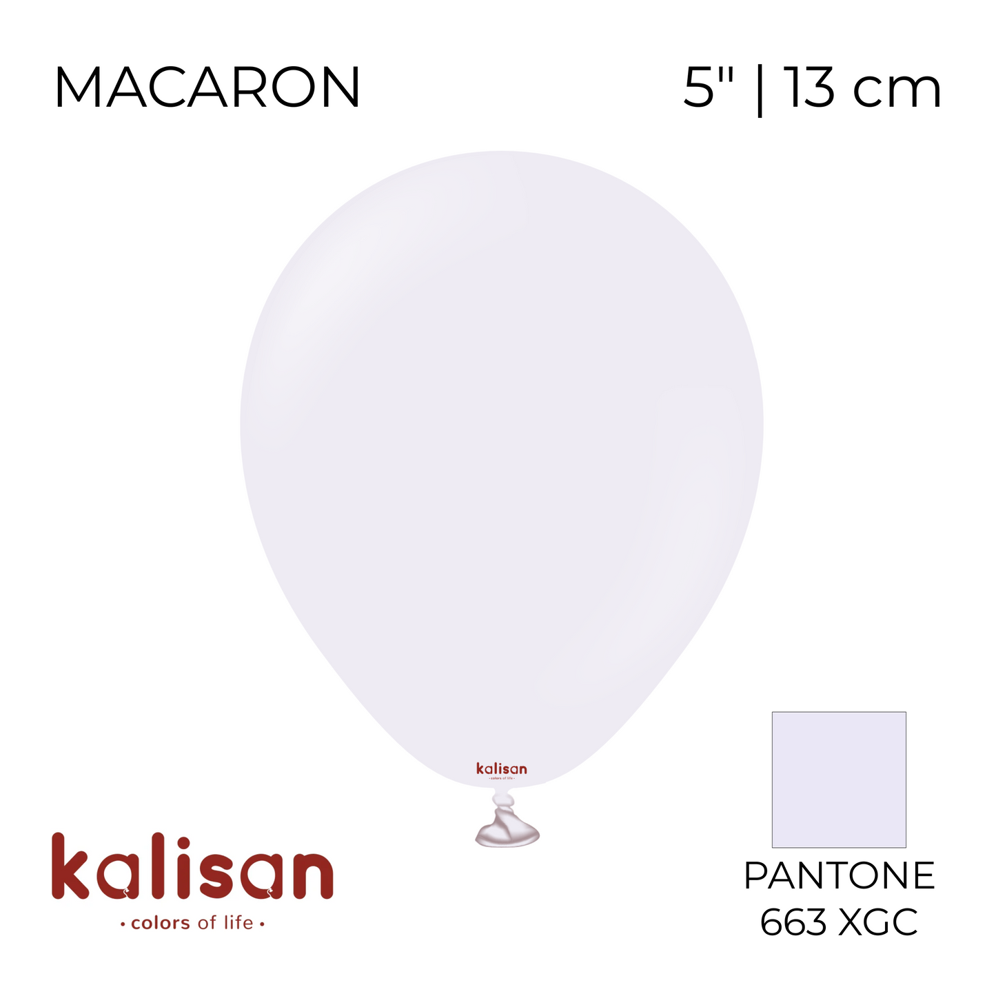 Kalisan 5" | Macaron 06 Pale Lilac (100 pcs)