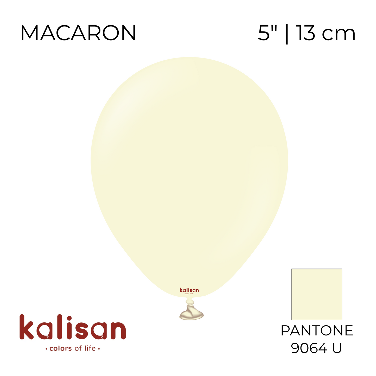 Kalisan 5" | Macaron 03 Pale Yellow (100 pcs)