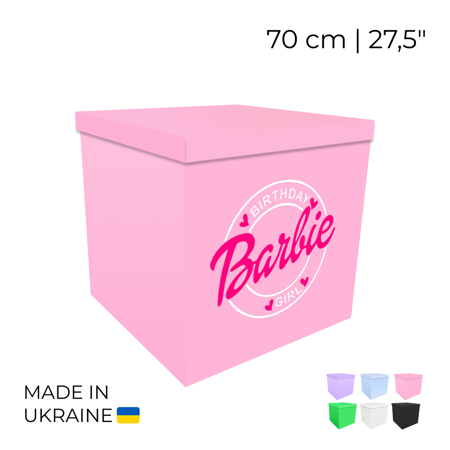 Printed Balloon Box 70 cm | 28" - "Barbie"