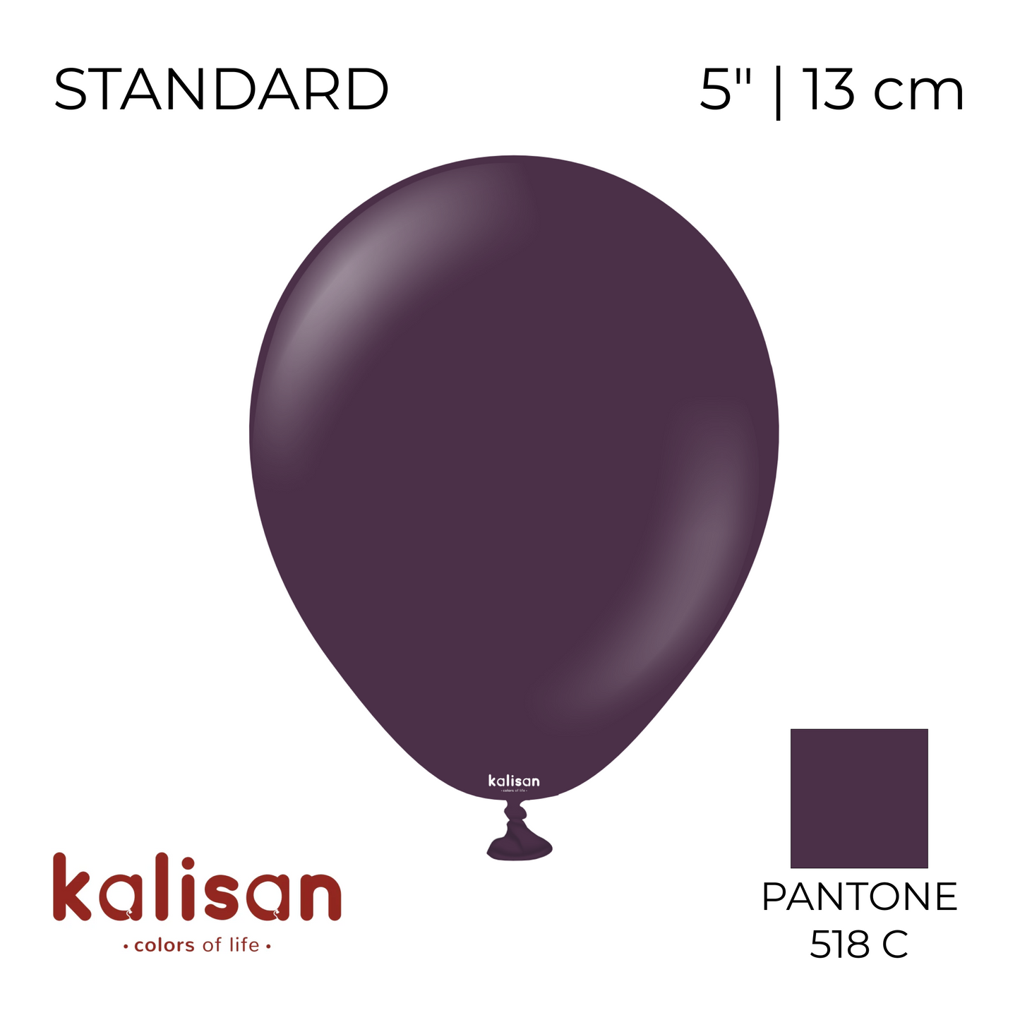 Kalisan 5" | Standard 65 Plum (100 pcs)