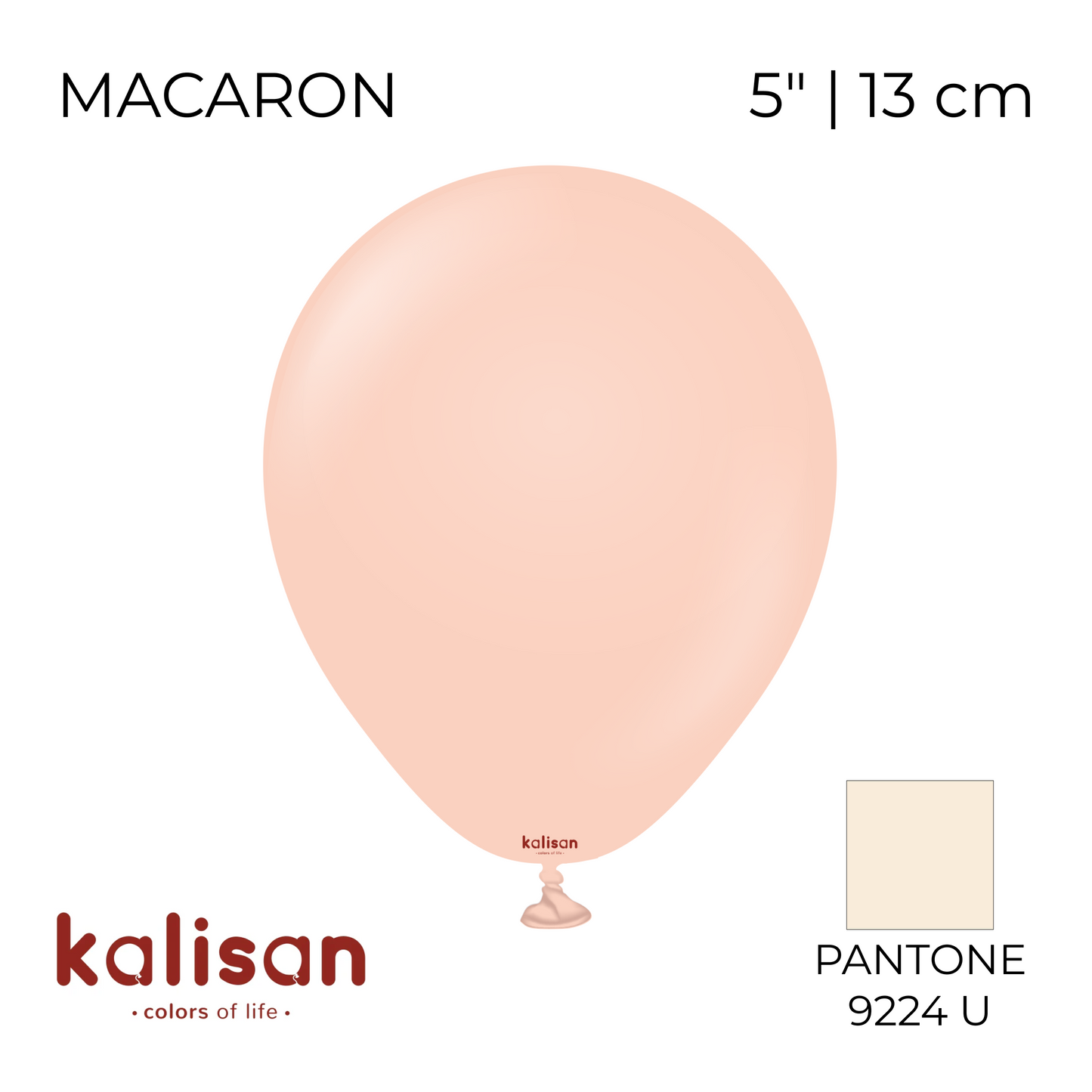 Kalisan 5" | Macaron 13 Salmon (100 pcs)