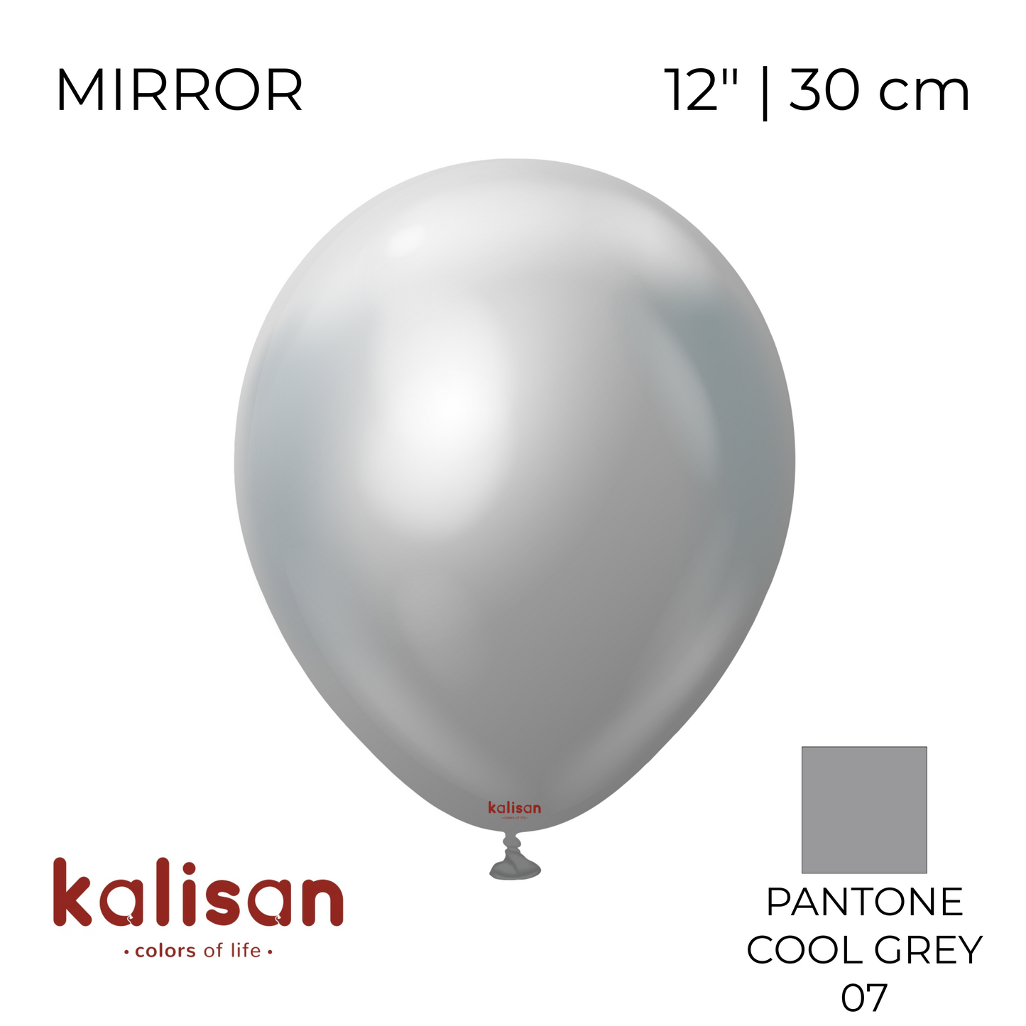 Kalisan 12" | Mirror 102 Silver (50 pcs)