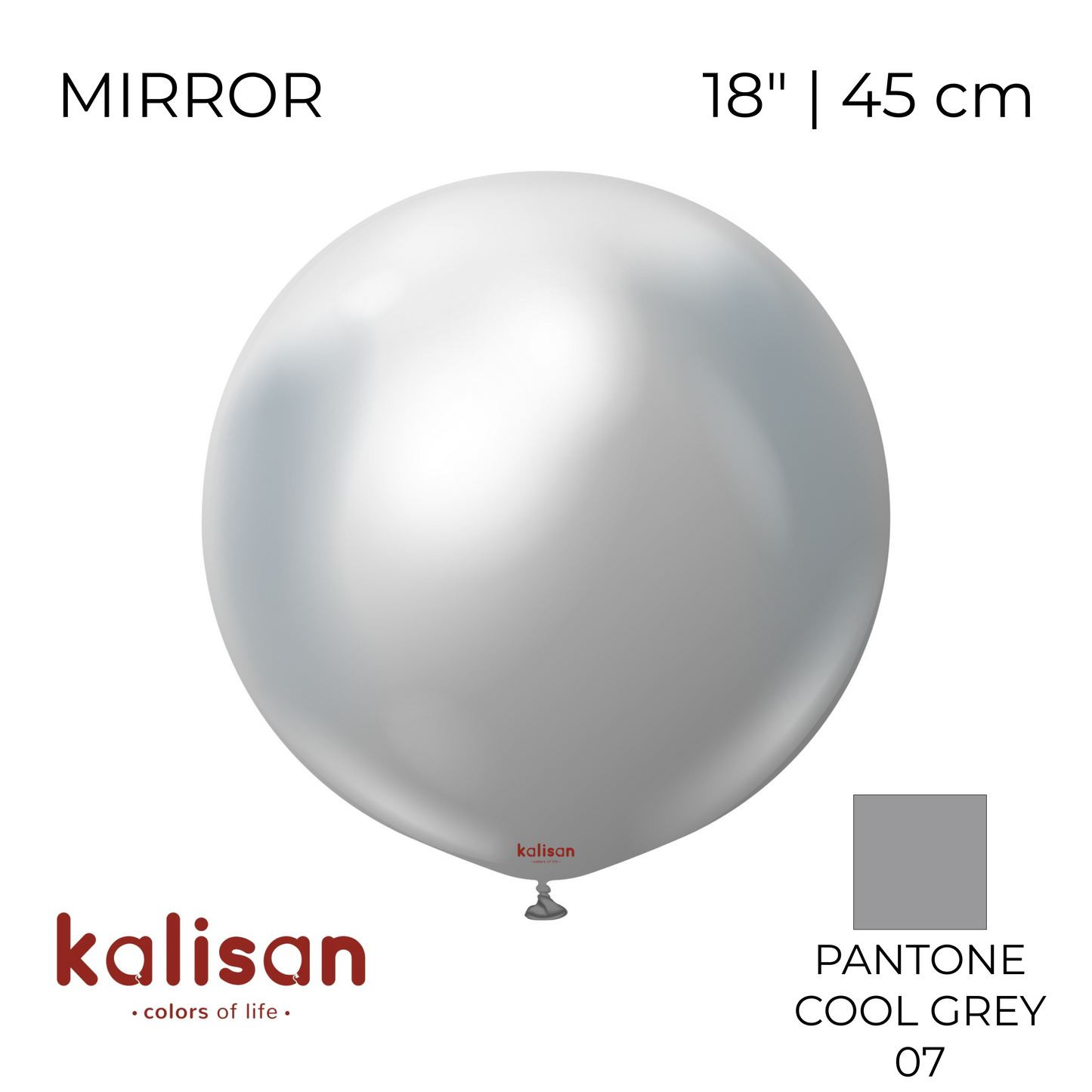 Kalisan 18" | Mirror 102 Silver (25 pcs)