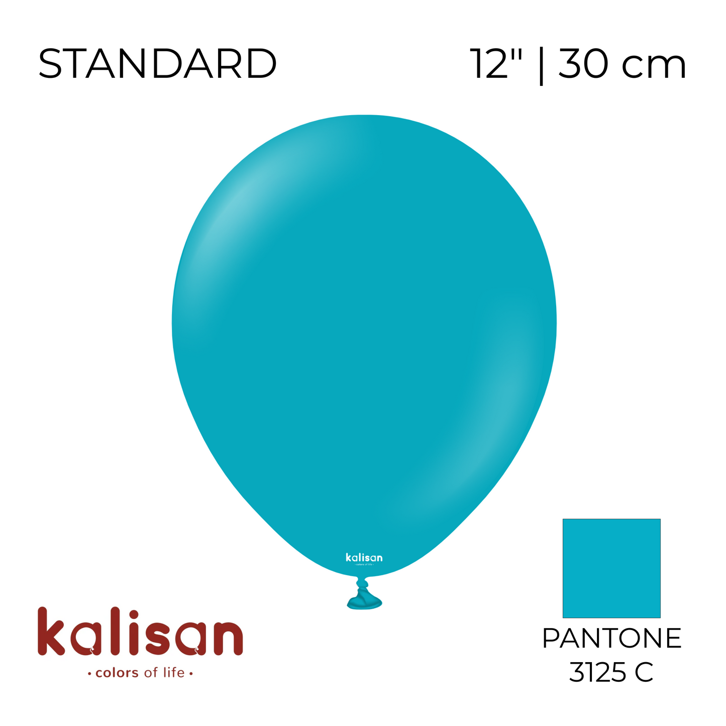 Kalisan 12" | Standard 42 Turquoise (100 pcs)
