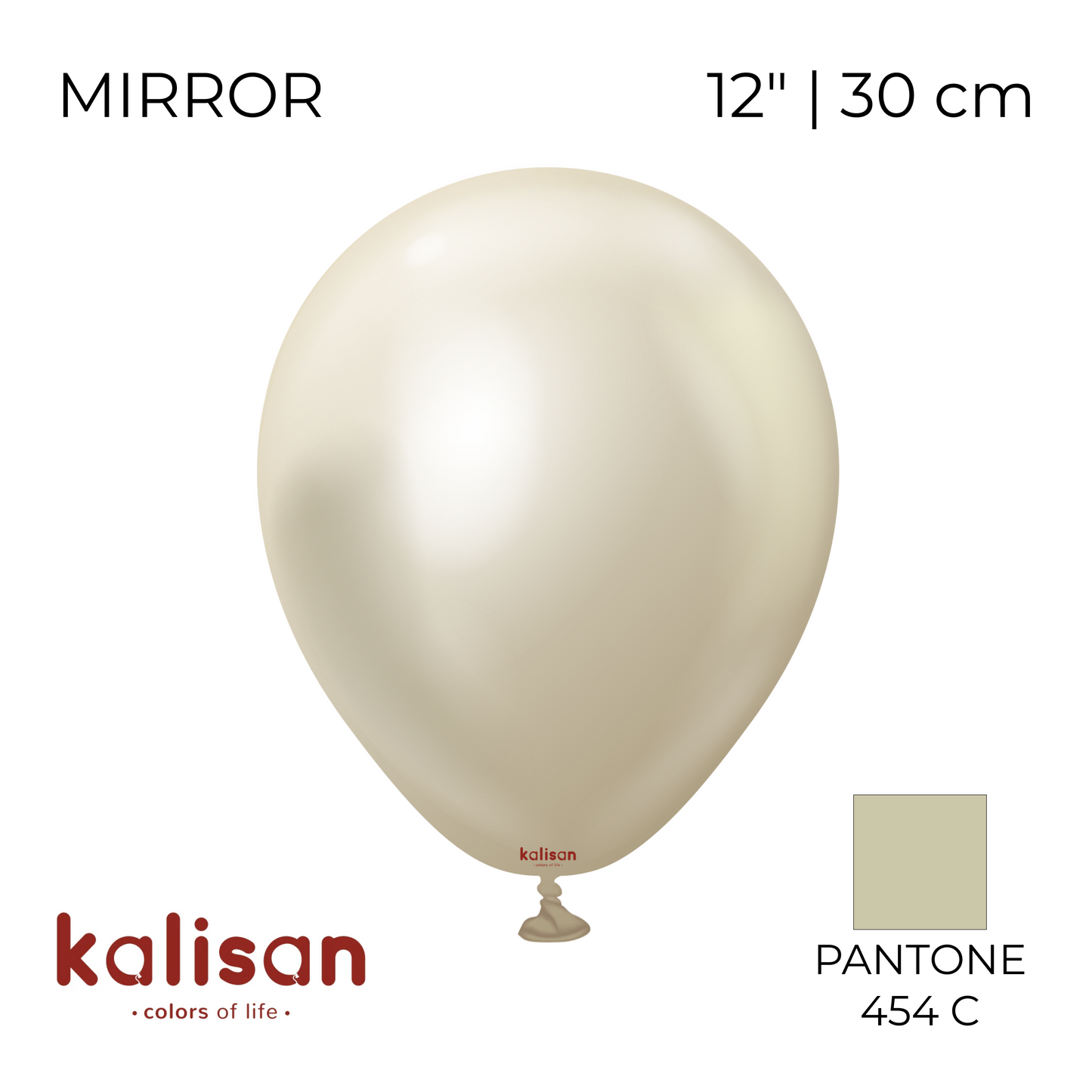 Kalisan 12" | Mirror 110 White Gold (50 pcs)