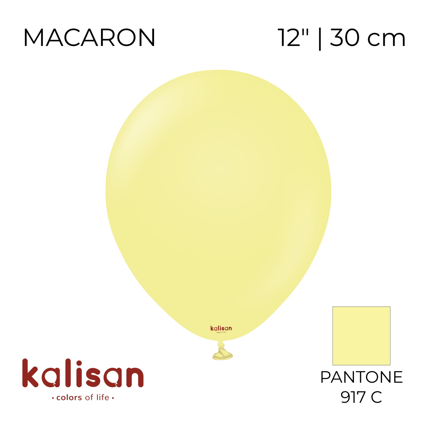 Kalisan 12" | Macaron 09 Yellow (100 pcs)