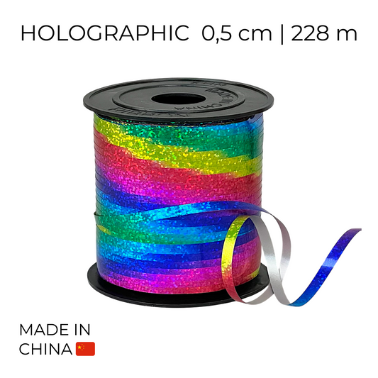 Curling Mylar Ribbon China 003 Holographic Gradient | 0,5/228 (1 pc)