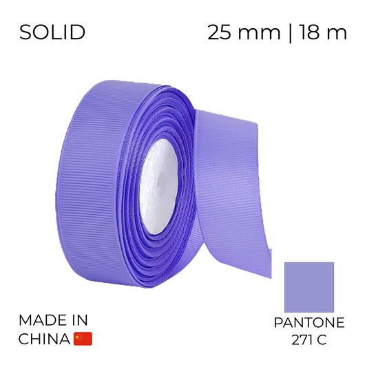Grosgrain Ribbon 25 mm 004 Lilac 18 m (1 pc)
