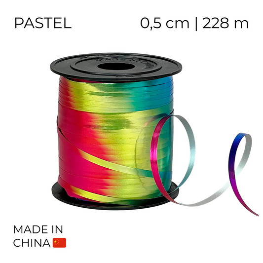 Curling Mylar Ribbon China 004 Pastel Gradient | 0,5/228 (1 pc)