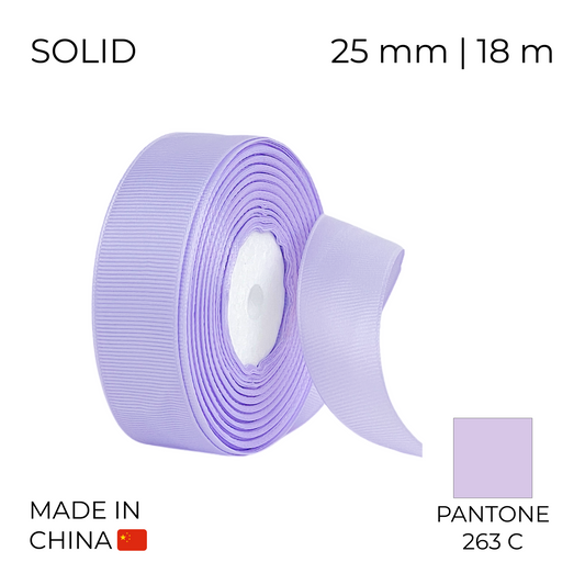 Grosgrain Ribbon 25 mm 005 Lavender 18 m (1 pc)