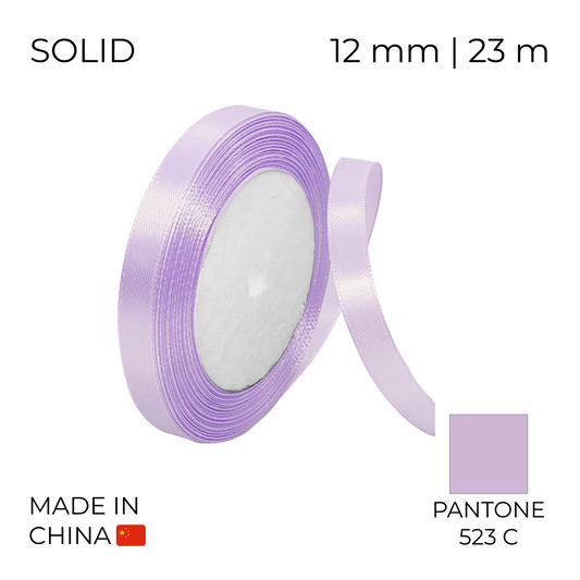 Satin Ribbon 12 mm 007 Light Lilac 23 m (1 pc)