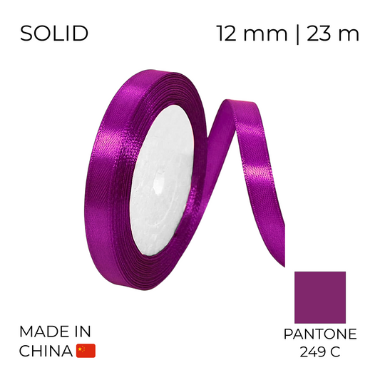 Satin Ribbon 12 mm 008 Purple 23 m (1 pc)